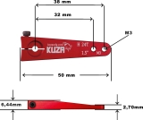 Kuza Servohebel 1-Arm Hitec 24T 38/32mm 1.5" M3 Heavy Duty V2 Aluminium