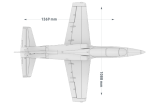 KAVAN L-39 Skyfox Jet 1088mm - Weis PNP - unlackiert