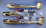 VQ Model P-38 Lightning 2100mm ARF Olive 2 Mot