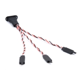 MPX 8Pin Vergoldete Stecker / Buchse 1 paar incl. 3 Servo Kabel und Stecker an jeder Seite