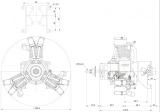 SAITO FG-19R3 BENZIN MOTOR 3-ZYLINDER