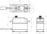 Savöx SB-2274SG Servo 25Kg 0,08s HV Alu Brushless Stahl Getriebe