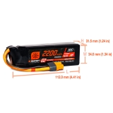 SPEKTRUM 14.8V 2200mAh 4S 30C Smart G2 LiPo Akku: IC3