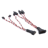 MPX 8Pin Vergoldete Stecker / Buchse 1 paar incl. 3 Servo Kabel und Stecker an jeder Seite