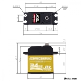 AGF-RC B53DHS Servo HV - 24kg - 20mm - 0,19sec / 60°