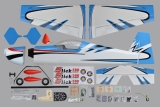 Phoenix SLICK 580 blau GP/EP 30-40CC ARF - 185 cm