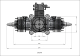 DLE60 60ccm Boxer Benzin Motor incl. Elektronischer Zündung