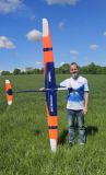 Robbe Modellsport ARGOS ARF Voll-CFK 2,75m Elektro Segler Voll-Carbon, Weiss/Blau/Neon Orange