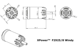 Bay-Tec XPower Brushless-Motor F2925/8 F5J WINDY - 102g - 1380KV
