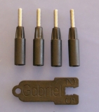 CFK Kugelgelenkadapter für Carbonrohr 4mm M2,5 (VE 4Stk. + Schlüssel)