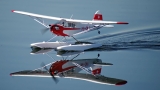 FMS Piper J3 Cub V4 PNP incl. Schwimmer und Fahrwerk - 1400mm
