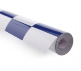 Bay-Tec Bügel-Folie - Blau-Weiss-Karriert - Breite 64cm - je m