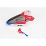 Blade mCP X Complete Red Canopy with Vertical Fin