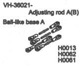 VH-36021 Adjusting rod A(B) Ball-like base A
