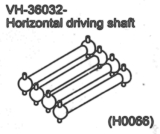 VH-36032 Horizontal driving shaft 1 stk.