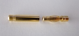 Goldkontakte komplett, 4 mm 1 paar