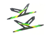 Xtreme Carbon Seitenteile (2) für Carbon Landegestell grün B130X11