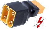 ADAPTER XT-90 SERIAL BUCHSE AUF 2 STECKER 1Stk. (mit Blitzschutz)