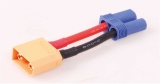 Robbe Modellsport ADAPTERKABEL XT-90 STECKER AUF EC-5 BUCHSE 12AWG/3,3MM² 30MM