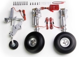 Seagull Models ( SG-Models ) Einziehfahrwerk Skyraider 86" elektrisch mit Heckfahrwerk 100° mit Räder 4.5"/2"