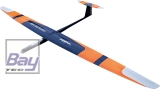 Robbe Modellsport ARGOS ARF Voll-CFK 2,75m Elektro Segler Voll-Carbon, Weiss/Blau/Neon Orange