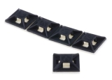 Kabelbinder-Befestigung selbstklebend, Nylon 66 Schwarz, 12,5 mm x 12.5mm, bis 3.2mm Kabelbinder, 10 Stück