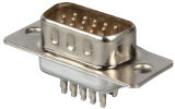 D-SUB Stecker, High Density, 15-polig, gerade mit Lötkelch