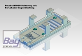 Futaba R7008 / R7108 / R2008 / R3008 / R6106 Empfängerhalterung mit Servokabel Zugentlastung