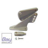 Bay-Tec Ruder Hörner 4 Loch 55x40mm - 2 Stk incl. Kugelkopf