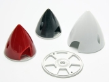 Bay-Tec Contest Spinner mit Alu Rückplatte 38mm (Rot)
