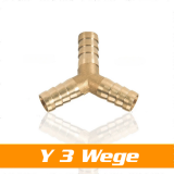 Y-Schlauchverbinder Messing 4mm passend zu Tygon Schlauch 3,2mm